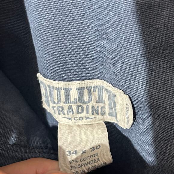 Duluth Trading Cargo Pants Flex Fire Hose Double Knee Gray Workwear Men’s 34x30 - Picture 3 of 7